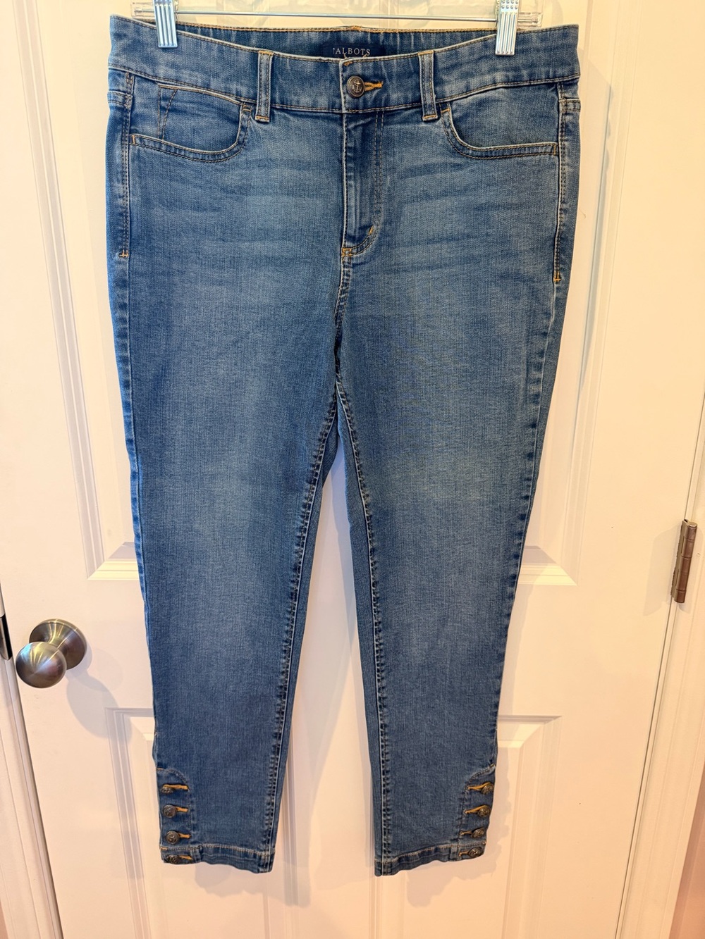 Talbots Slim Straight Ankle Black Jeans Size 6
